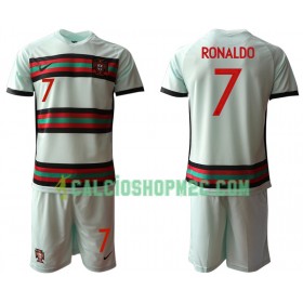 Portogallo Cristiano Ronaldo 7 Bambino Maglia Trasferta Euro 2020 Manica Corta (+ Pantaloncini)